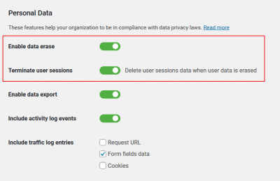 Deleting personal data – WordPress security plugin, firewall & anti-spam