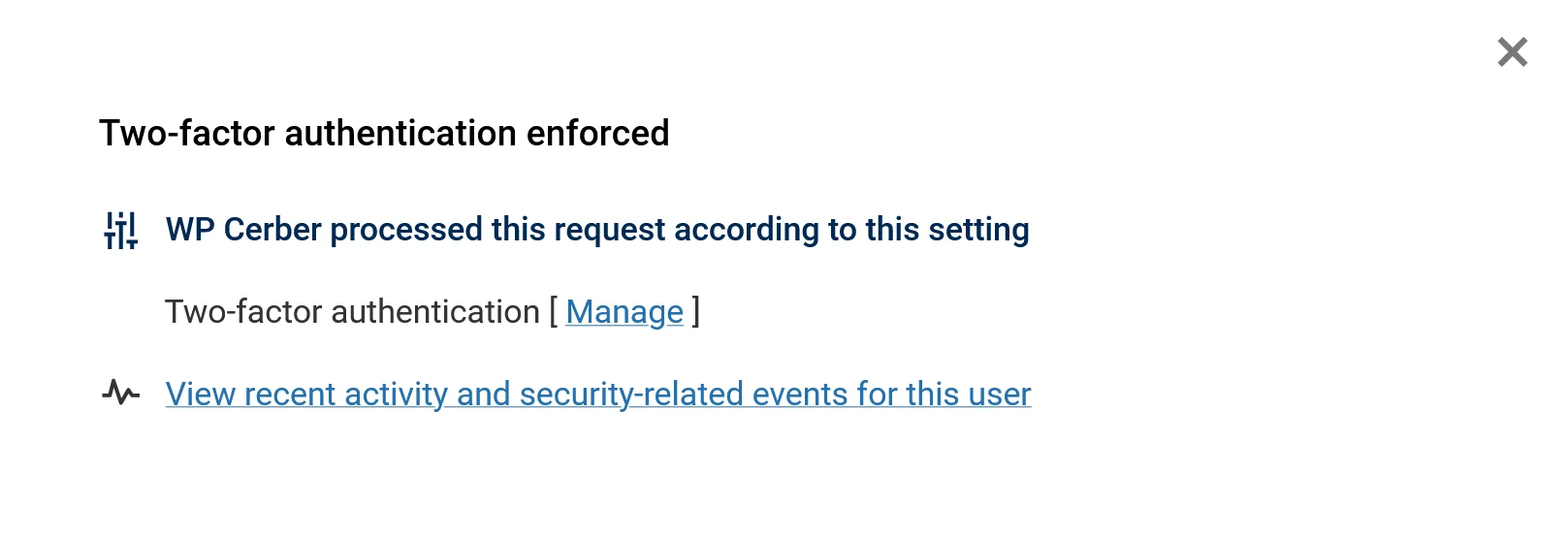 Two-factor authentication enforced explainer