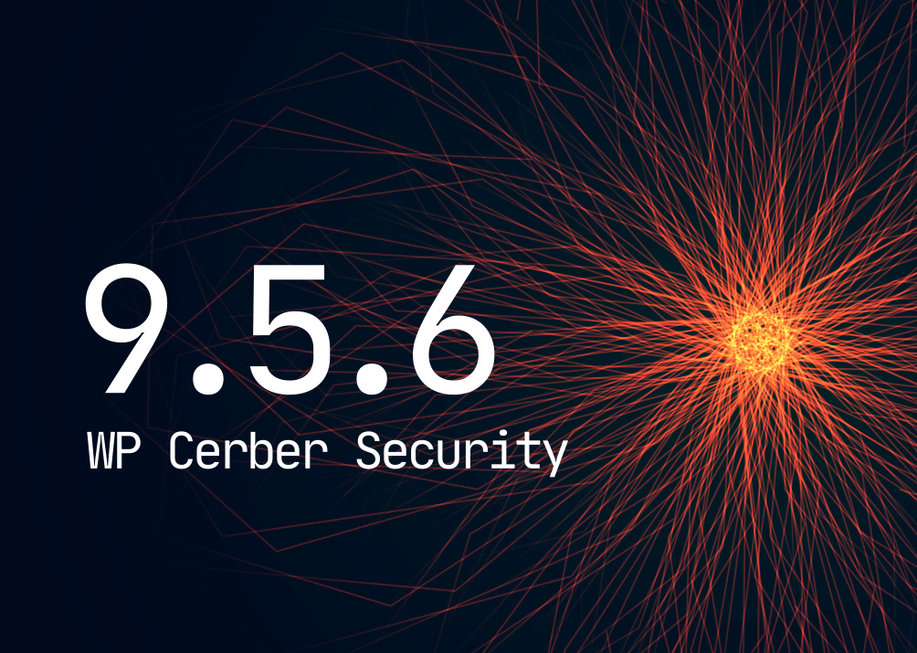 WordPress security made easy with WP Cerber 9.5.6