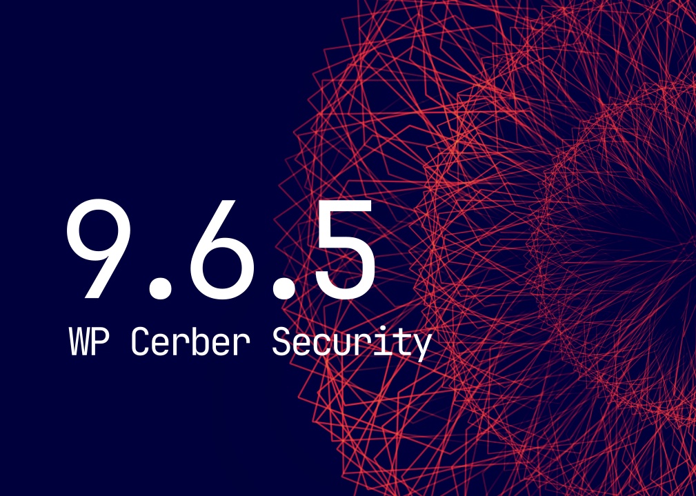 Safeguard WordPress with WP Cerber Security 9.6.5